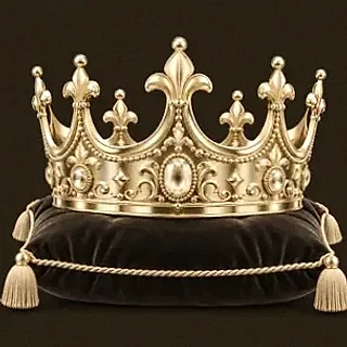 Gold crown on cushion — Bsb007