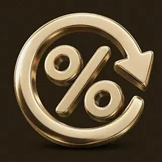 Gold percent symbol — Bsb007