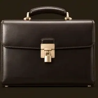Locked leather briefcase — Bsb007