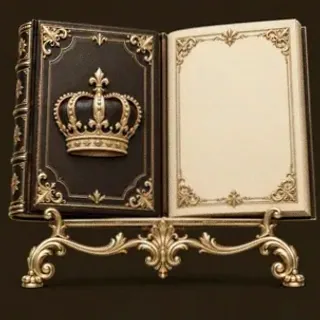 Ornate open book — Bsb007