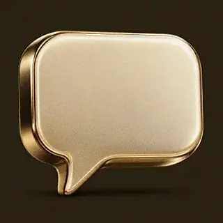Gold speech bubble — Bsb007